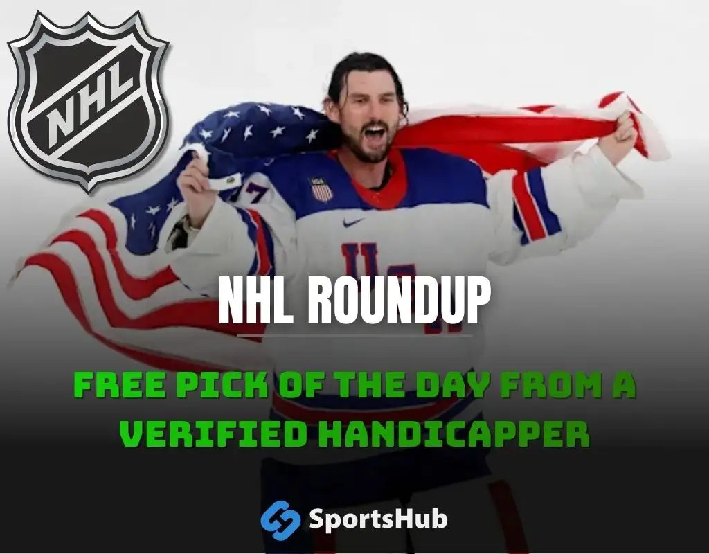 NHL roundup graphic featuring Connor Hellebuyck and the Winnipeg Jets vs the Tampa Bay Lightning (Andrei Vasilevskiy)